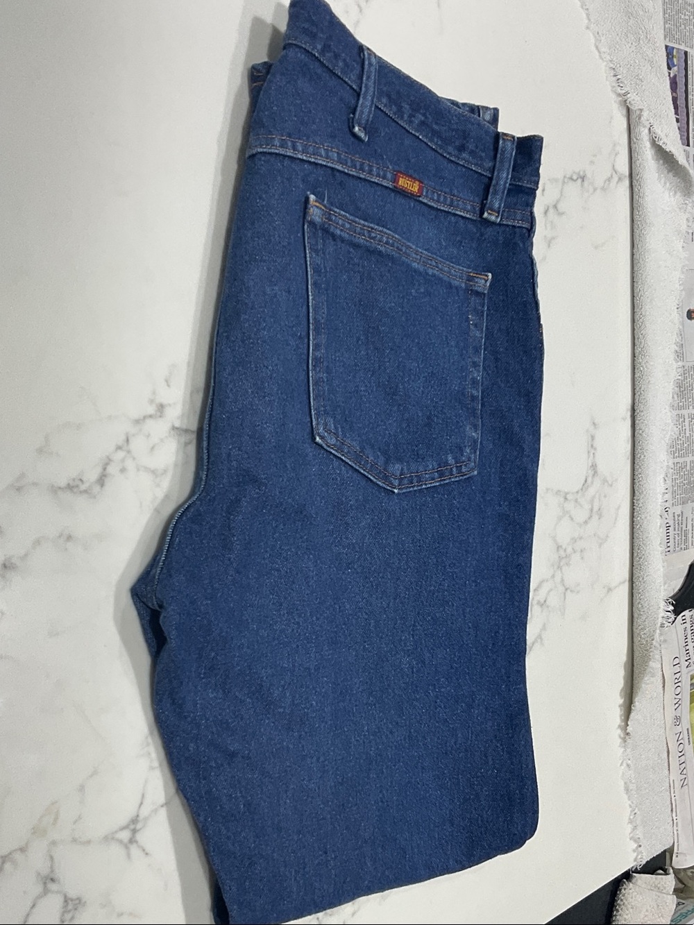 Relaxed Fit Men's Dark Blue Denim Jeans